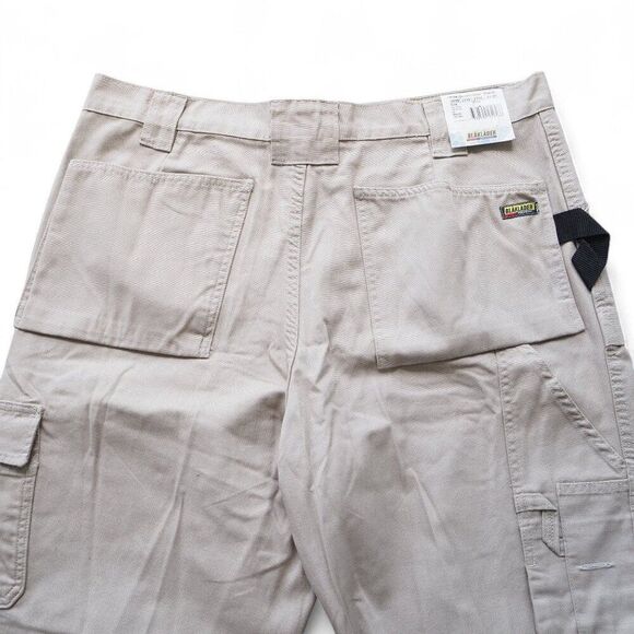 Blaklader 1670 1310 Brawny Work Pants with Knee Pad Pockets Stone Men's 42 x 30 - Picture 4 of 13